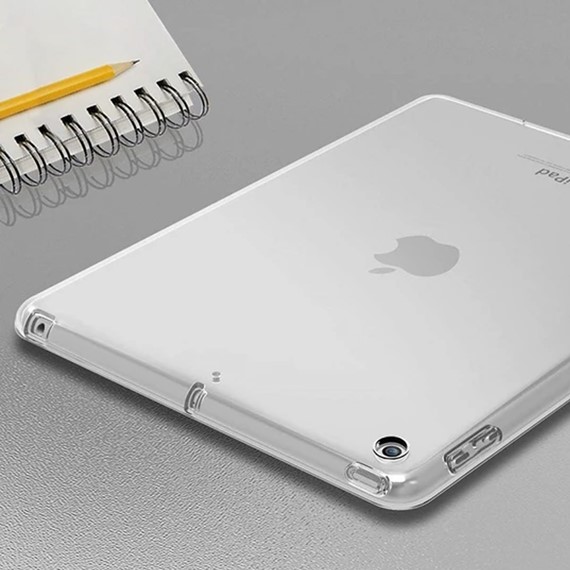 Apple iPad 10 2 8 Nesil CaseUp İnce Şeffaf Silikon Kılıf Beyaz 5
